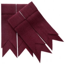 Maroon Plain Coloured Garter Double Flashes